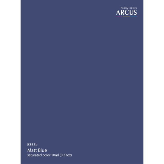 Arcus 355 Enamel paint Royal Air Force Matt Blue Saturated color 10ml