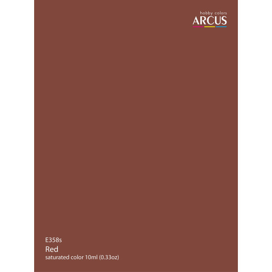 Arcus 358 Enamel paint Royal Air Force Red Saturated color 10ml