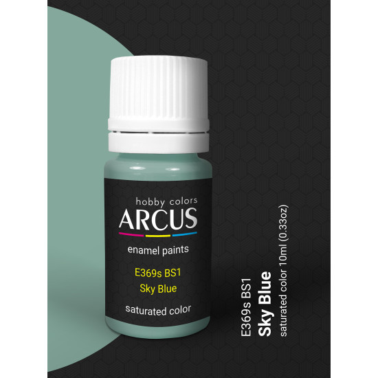 Arcus 369 Enamel paint Royal Air Force BS1 Sky Blue Saturated color 10ml