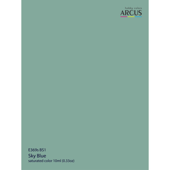 Arcus 369 Enamel paint Royal Air Force BS1 Sky Blue Saturated color 10ml