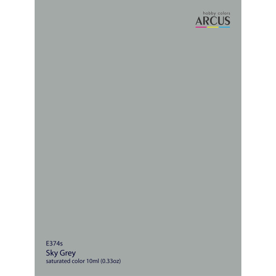 Arcus 374 Enamel paint Royal Air Force Sky Grey Saturated color 10ml