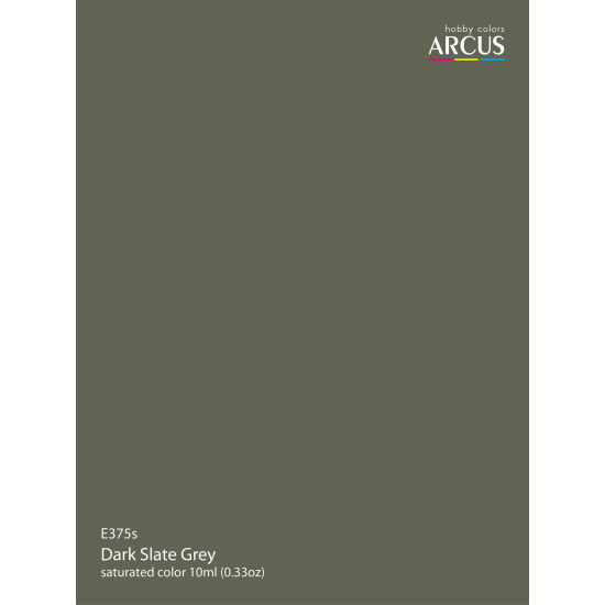 Arcus 375 Enamel paint Royal Air Force Dark Slate Grey Saturated color 10ml