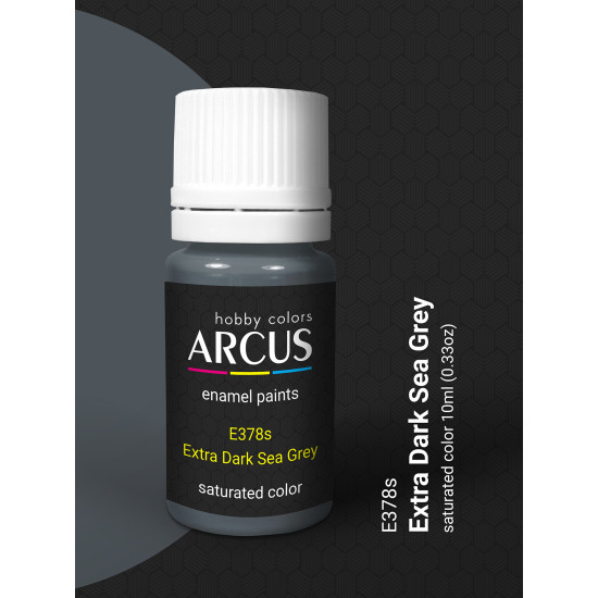 Arcus 378 Enamel paint Royal Air Force Extra Dark Sea Grey Saturated color 10ml