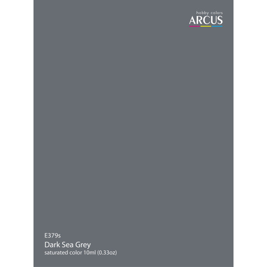 Arcus 379 Enamel paint Royal Air Force Extra Dark Sea Grey Saturated color 10ml