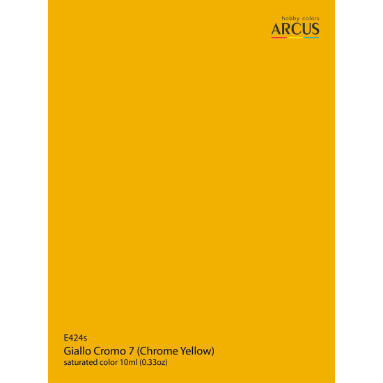 Arcus 424 Enamel paint Regia Aeronautica Italiana Giallo Cromo 7 (Chrome Yellow) 10ml