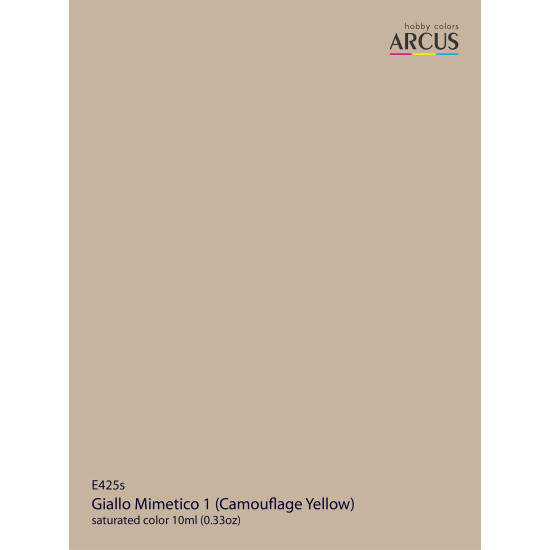 Arcus 425 Enamel paint Regia Aeronautica Italiana Giallo Mimetico 1 (Camouflage Yellow) 10ml