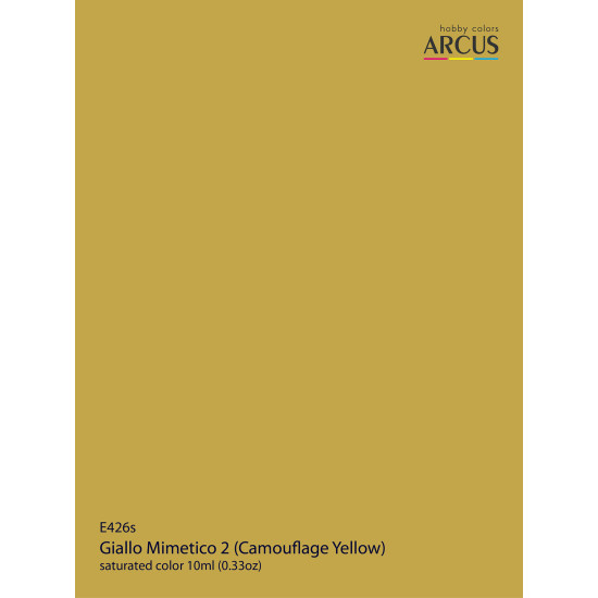 Arcus 426 Enamel paint Regia Aeronautica Italiana Giallo Mimetico 2 (Camouflage Yellow) 10ml