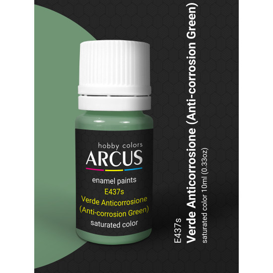 Arcus 437 Enamel paint Regia Aeronautica Italiana Verde Anticorrosione Anti-corrosion Green 10ml