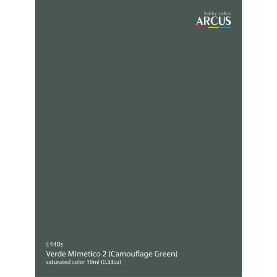 Arcus 440 Enamel paint Regia Aeronautica Italiana Verde Mimetico 2 Camouflage Green 10ml