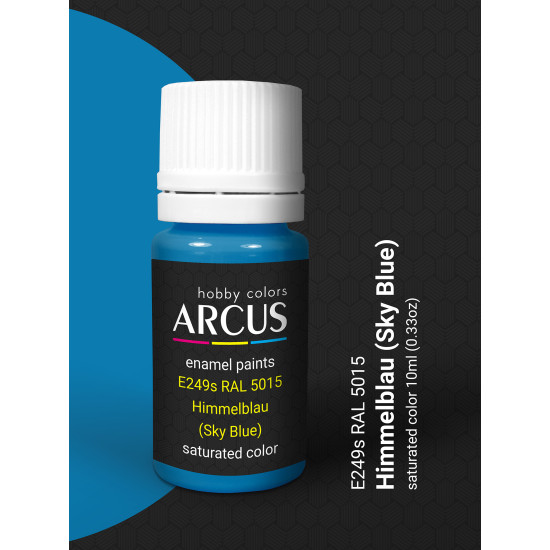 Arcus 249 Enamel paint PSU Ukraine (Sky Blue) Saturated color 10ml