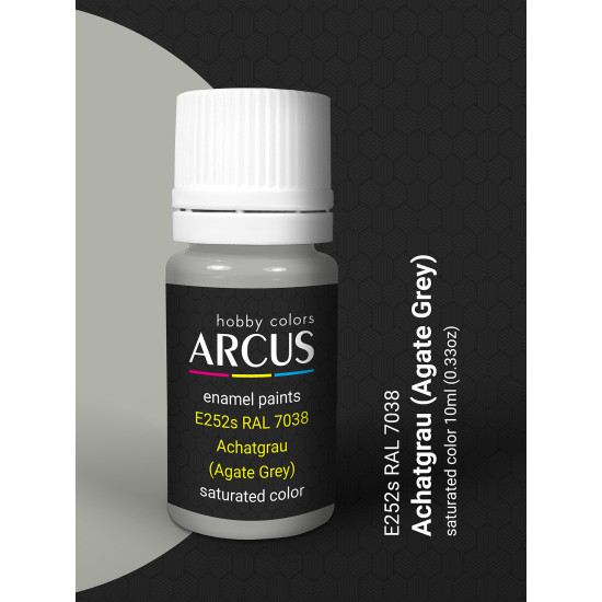 Arcus 252 Enamel paint PSU Ukraine RAL 7038 Achatgrau Saturated color 10ml