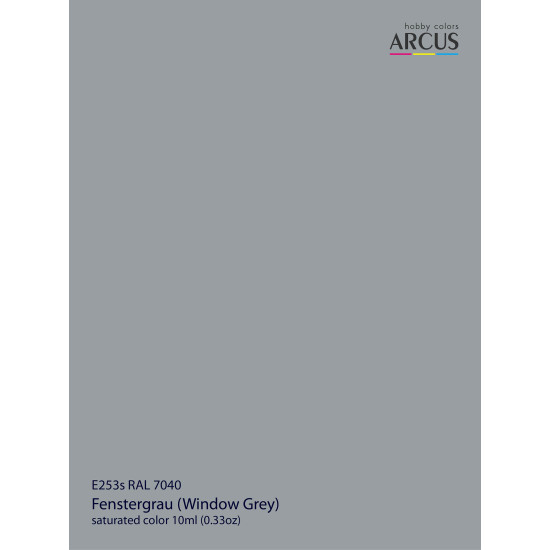 Arcus 253 Enamel paint PSU Ukraine RAL FENSTERGRAU 7040 (Window Grey) Saturated color 10ml