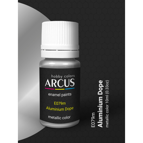 Arcus 079 Enamel paint Metallic color Aluminium Dope Saturated color 10ml