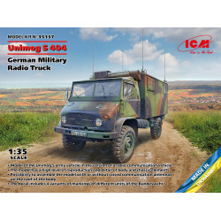 Icm 35137 1/35 Unimog S 404 German Military Radio Truck Scale Model Kit