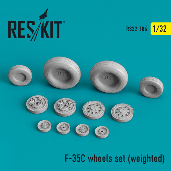 Reskit Rs32-0186 - 1/32 F-35c Lightning Ii Wheels Set Weighted