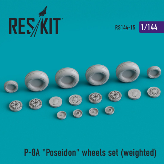 Reskit Rs144-0015 - 1/144 - P-8a Poseidon Wheels Set Weighted