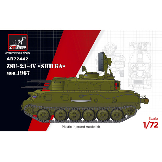 Armory Ar72442 1/72 Zsu-23-4v Shilka Mod 1967 Soviet Aa Spg