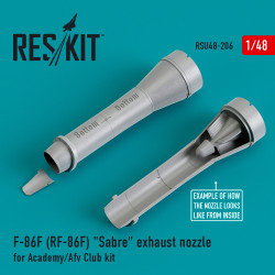 Reskit Rsu48-0206 1/48 F-86f Rf-86f Sabre Exhaust Nozzles For Academy/Afv Club