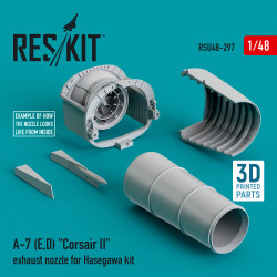 Reskit Rsu48-0297 1/48 A-7 E D Corsair Ii Exhaust Nozzle For Hasegawa Kit