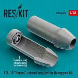 Reskit Rsu48-0307 1/48 F/A-18 Hornet Exhaust Nozzles For Hasegawa Kit