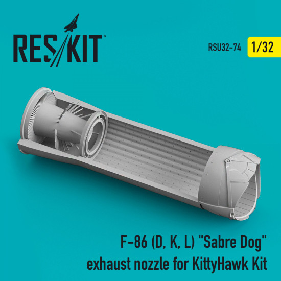 Reskit Rsu32-0074 1/32 F86 D K L Sabre Dog Exhaust Nozzle For Kittyhawk Kit