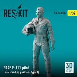 Reskit Rsf32-0005 1/32 Raaf F-111 Pilot In A Standing Position Type 1 3d Printing