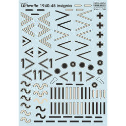 Print Scale 48-254 1/48 Decal For Luftwaffe 1940 45 Insignia Winkel Part 3