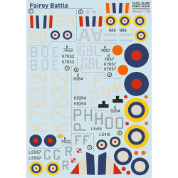 Print Scale 72-489 1/72 Decal For Fairey Battle Part 2