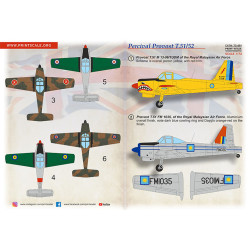 Print Scale 72-491 1/72 Decal For Persival Provost T 51/52