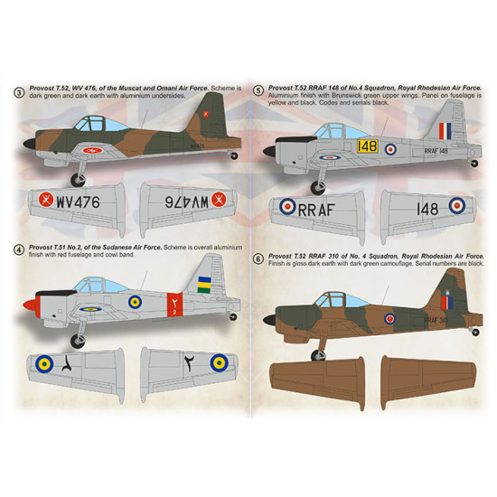 Print Scale 72-491 1/72 Decal For Persival Provost T 51/52