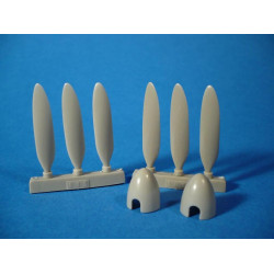 Sbs 48005 1/48 He-219 Uhu Short Sp Propeller Set For Tamiya Kit Resin Model Kit
