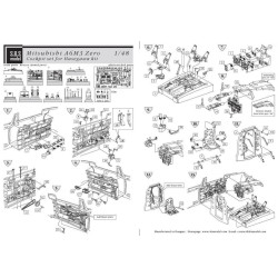 Sbs 48029 1/48 A6m3 Zero Hamp Cockpit Set For Hasegawa Kit Resin Model Kit