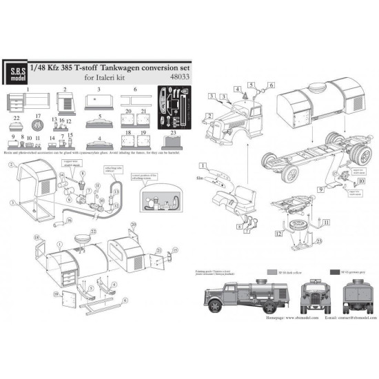 Sbs 48033 1/48 Kfz 385 Opel Blitz T-soff Conversion Set For Italeri Kit