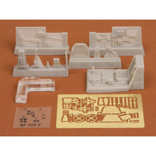 Sbs 48037 1/48 Bf-109f-2/F-4 Cockpit Set For Hasegawa Kit Resin Model Kit