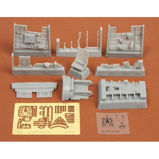 Sbs 48038 1/48 Ki-44 Shoki Tojo Cockpit Set For Hasegawa Kit Resin Model Kit