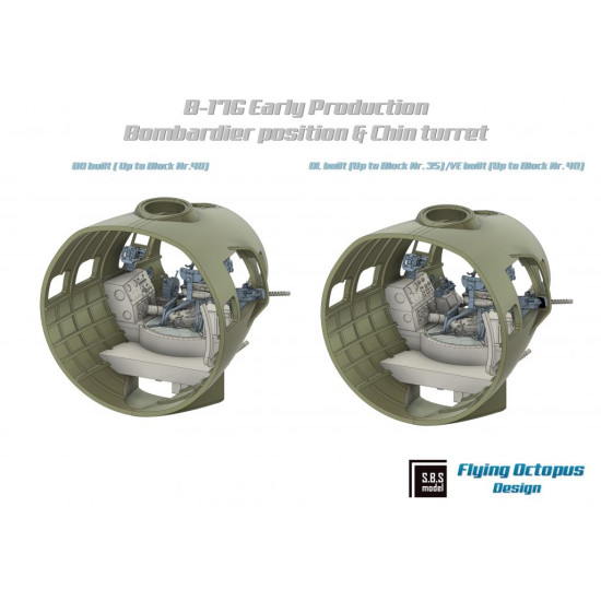 Sbs 48083 1/48 B-17g Bombardier Position And Chin Turret Upgrade For Hk Model