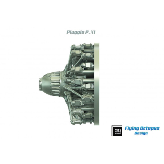 Sbs 72076 1/72 Piaggio P Xi Engine X 2 Resin Model Kit