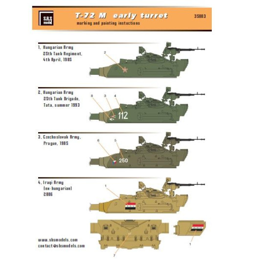 Sbs 35003 1/35 T-72m Early Turret For Tamiya Kit Resin Model Kit