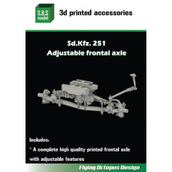 Sbs 3d011 1/35 Sd Kfz 251 Adjustable Frontal Axle For Afv Club Dragon Kits