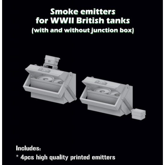 Sbs 3d018 1/35 Smoke Emitters For Ww Ii British Tanks 3d Print Resin