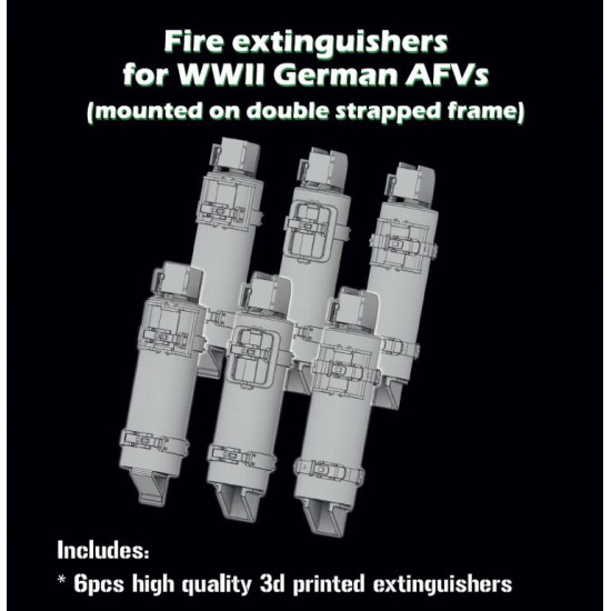 Sbs 3d019 1/35 Fire Extinguisers For Ww Ii German Afv 3d Print Resin Kit