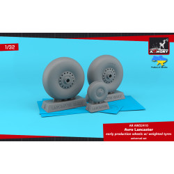Armory Ar-aw32410 1/32 Avro Lancaster Wheels Early Type W Weighted Tyres Kit