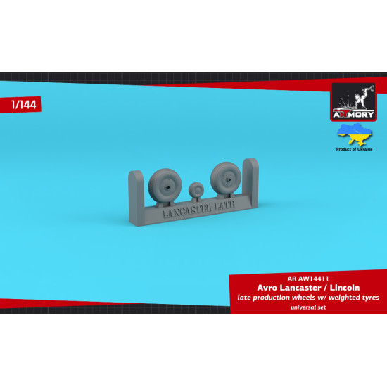 Armory Ar-aw32411 1/32 Avro Lancaster Wheels Mid Type W Weighted Tyres