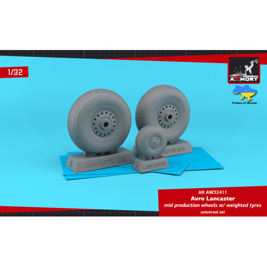 Armory Ar-aw32411 1/32 Avro Lancaster Wheels Mid Type W Weighted Tyres