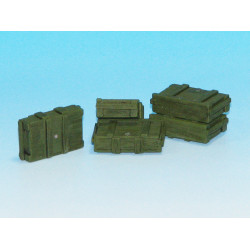 Eureka E-015 1/35 Wooden Ammo Boxes For 7.5 Cm Kw.k.37/Stu.k.37 L/24 5pcs Resin