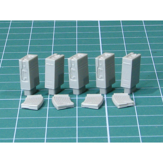 Eureka E-043 1/35 2cm Flak 38 Ammo Boxes And Magazines 9pcs Resin