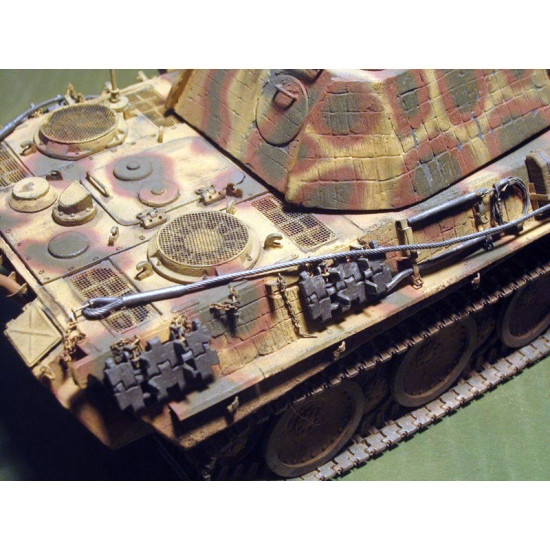 Eureka Er-2501 1/25 Towing Cable For Pz Kpfw V Panther Ausf G Tank 3pcs