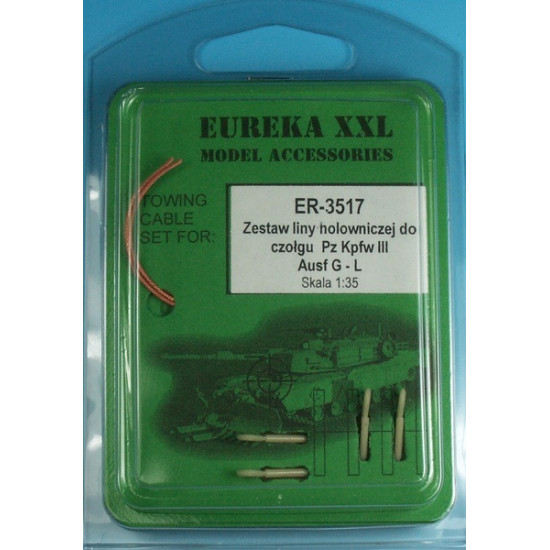 Eureka Er-3517 1/35 Towing Copper Cable For Pz Kpfw Iii Ausf G-j L Tanks