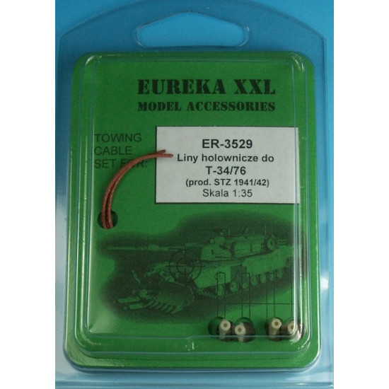 Eureka Er-3529 1/35 Towing Copper Cable For T-34/76 Mod 1941/42 Zavod Stz Tank