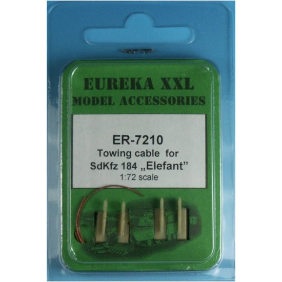 Eureka Er-7210 1/72 Towing Cable For Sd Kfz 184 Sturmgeschutz Elefant Spg 2pcs